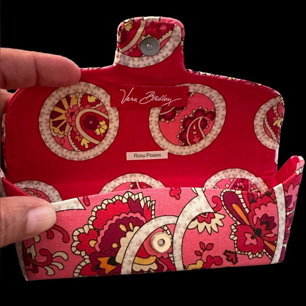 Vera Bradley “Rosy Posies” Eye Glass Case - Picture 4 of 5